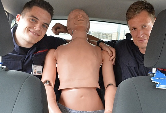 Oxfordshire Fire and Rescue Team with their new trauma training manikin