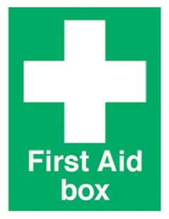 First Aid Box Sign 20cm x 15cm