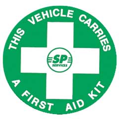 First Aid Windscreen Sticker