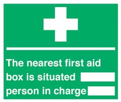 Nearest First Aid Sign 30cm x 40cm