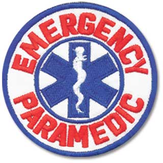 Emblem Patch with Star of Life Emergency Paramedic