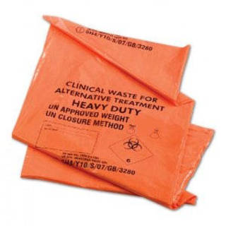 Orange Clinical Waste Bags - 71x99cm  - Medium - 8 Rolls of 25