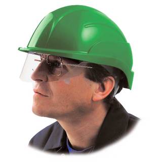 Centurian Vision Helmet with Built In Safety Visor - White