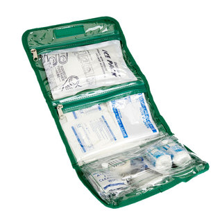 40 Piece Home/Car First Aid Kit In Green Roll Bag