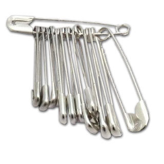 Safety Pins, Assorted - Bunch of 12