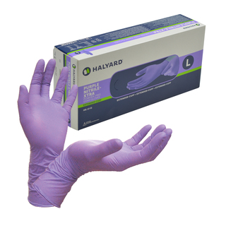 Halyard Purple Nitrile EMS Examination Gloves - 30cm - Box of 50