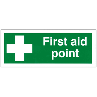 First Aid Point Sign 100mm x 250mm