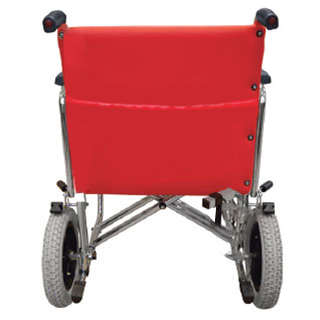 Heavy Duty Porter Wheelchair with Red Fabric