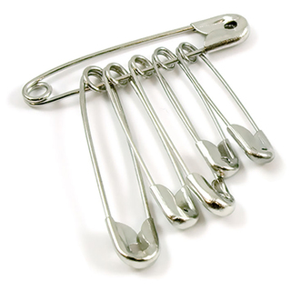 Safety Pins, Assorted - Bunch of 6