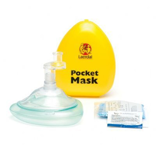 Laerdal Pocket CPR Mask in Yellow Hard Case