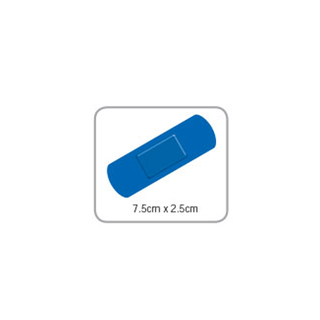 Microplast Blue Detectable Plasters 7.5cm x 2.5cm (Box 100)