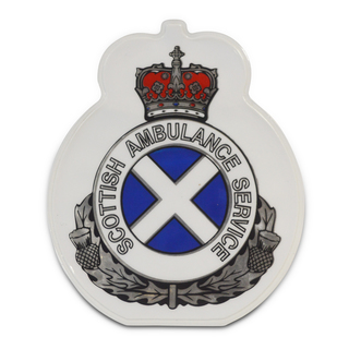 Reflective Ambulance Service Crest Badge - Scottish Heraldic Emblem