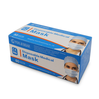 3 Ply Medical Type IIR Face Masks with Elastic Ear Loops - Box of 50