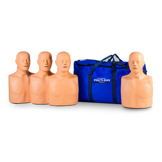 4 Pack Of Practi-man Advanced Manikins With Carry Bag