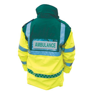Hi-Vis Ambulance Jacket - Green & Yellow Medium