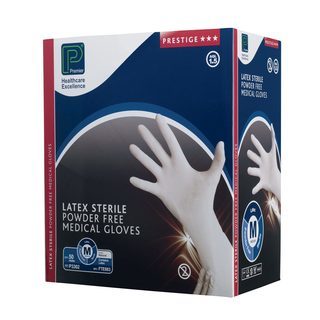 Powder Free Sterile Latex Medical Gloves - Pair Large