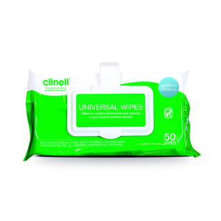 Clinell Universal Disinfectant Wipes - 50 Wipes Clip Pack