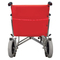 Heavy Duty Porter Wheelchair with Red Fabric thumbnail
