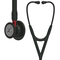 3M Littmann Cardiology IV Stethoscope - Black & Black with Red Stem thumbnail