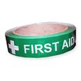 Tape Green with White First Aid Cross Logo - Single Roll