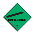 Compressed Gas Diamond Sign 100 x 100mm