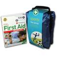 Sports First Aid Kit in Copenhagen Bag & First Aid Manual Bundle