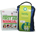 Family First Aid Kit in Copenhagen Bag & First Aid Manual Bundle