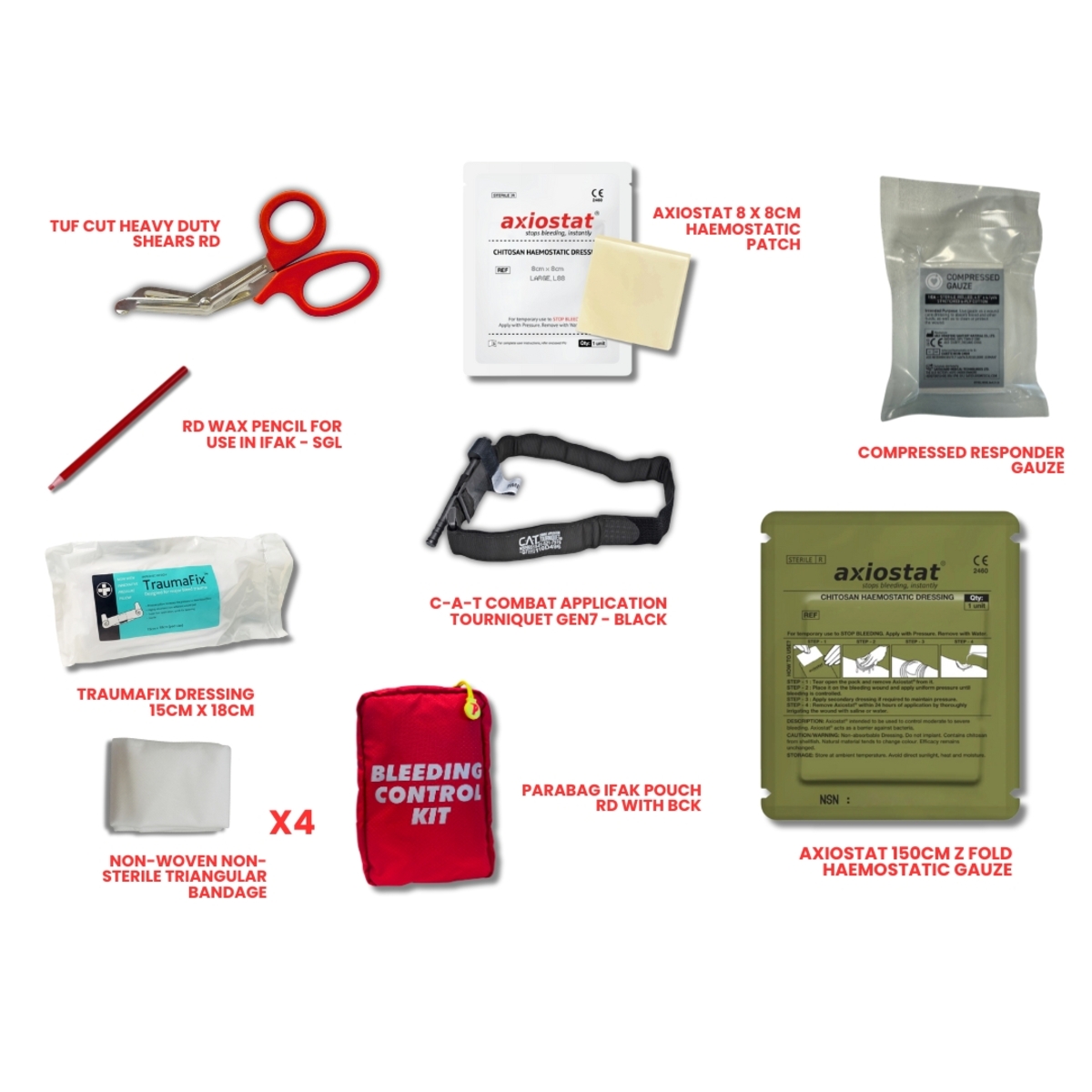 Axiostat BCK Kit NEW Bastion Bleed Control kit in Parabag Axiostat BCK Kit NEW Bastion Bleed Control kit in Parabag