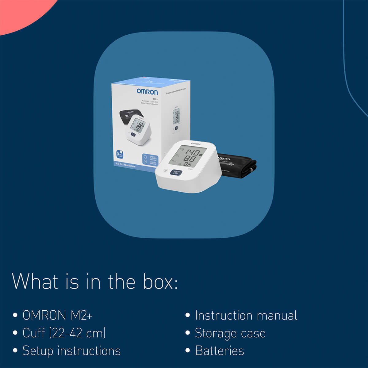 OMRON M2+ Upper Arm Blood Pressure Monitor  OMRON M2+ Upper Arm Blood Pressure Monitor