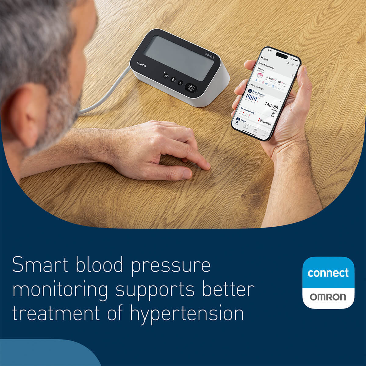 OMRON M4 Connect AFib Upper Arm Blood Pressure Monitor OMRON M4 Connect AFib Upper Arm Blood Pressure Monitor