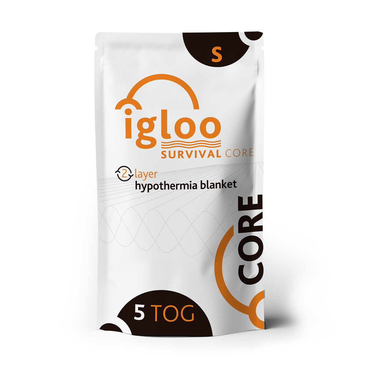 Igloo Core Hypothermia Blanket - 2 Layer/5 Tog - Small - Orange Igloo Core Hypothermia Blanket - 2 Layer/5 Tog - Small - Orange